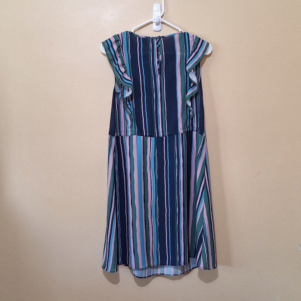 Modcloth Striped Ruffle Dress - Picture 2 of 6
